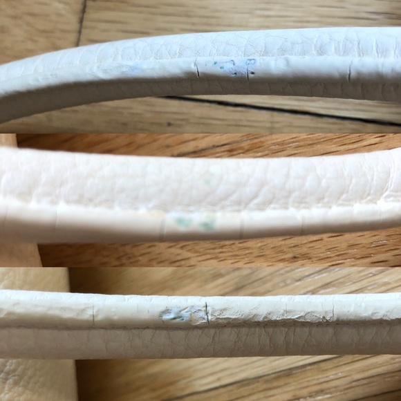 AUTHENTIC Kate Spade White Pebbled Leather Satchel - Picture 7 of 8